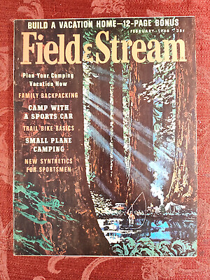 #ad FIELD and STREAM magazine February 1966 Don Stivers Camping Vacations $22.40