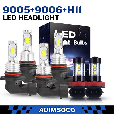 #ad LED Lights Hi Lo Car Headlights Fog Bulbs for Honda Accord 2006 2012 2013 2014 $38.99