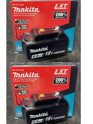 #ad 2 Pcs NEW Makita 18 Volt Li ION 6.0Ah LXT Battery BL1860B Tool Power Battery $70.00
