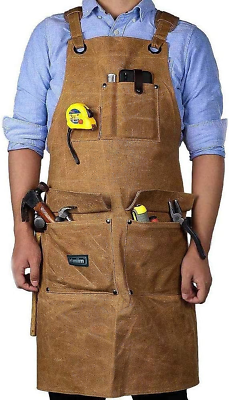 #ad Waxed Canvas Shop Apron for Men amp; Women.Woodworking Aprons Heavy Duty Work Apron $37.39