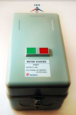 Magnetic Motor starter control with Push Button on off 5hp 1ph 230v 34 amp $78.99