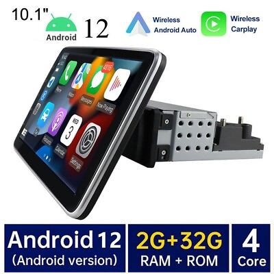 #ad 232GB 10.1quot; Autoradio Single 1 DIN Android12 Apple Carplay GPS Navi WiFi BT DAB $129.99
