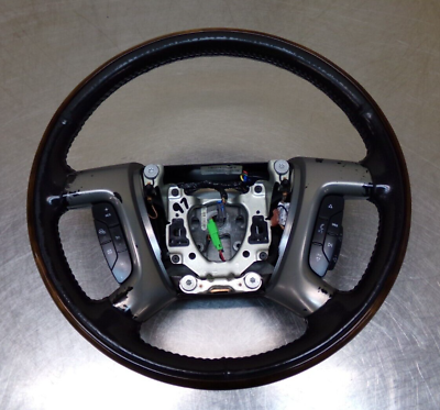 #ad Chevrolet GMC Tahoe Yukon Steering Wheel Black Leather amp; Wood 07 14 Heated $219.99