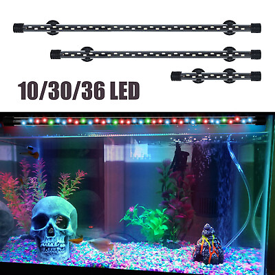 #ad Aquarium LED Light Multi Color Full Spectrum Submersible Tank Light 7 19 23 Inch $14.95