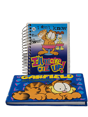 #ad 1 Garfield Autograph Book 1 Mead I#x27;ll Make One Up Spiral Tablet Free Shipping $17.95