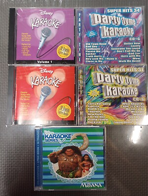 #ad 5 Karaoke Discs 3 Are CDG Type Kids Adults $13.88
