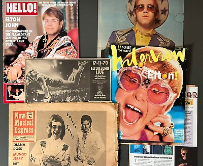 #ad Miscellaneous Elton John Magazine Articles Newspaper Clippings $15.00