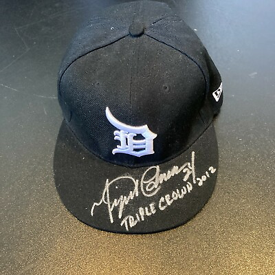 #ad Miguel Cabrera 2013 Triple Crown Signed Detroit Tigers Game Model Hat JSA COA $349.00