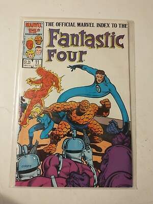 #ad THE OFFICIAL MARVEL INDEX TO THE FANTASTIC FOUR #11 COPPER AGE MARVEL $3.14