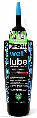 #ad Muc Off Wet Bicycle Chain Lubricant 4.1oz 120ml Lube Bottle Road MTB CX Fixed $13.95
