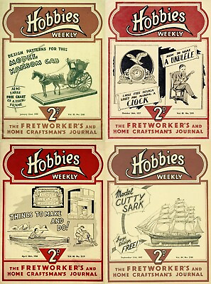 #ad 59 Old Issues of Hobbies Weekly 1935 1938 Vintage Hobbyist Magazine on DVD $12.99