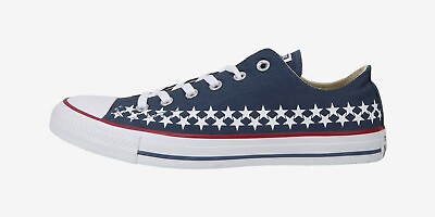 #ad CONVERSE All Star Ox Navy Blue White quot;Starquot; Shoes Men Women Sneakers $40.00