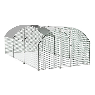 #ad #ad 20ft x 10ft x 6.56ft Metal Walk In Chicken Coop Run Cage Rabbit Hutch Hen House $209.99