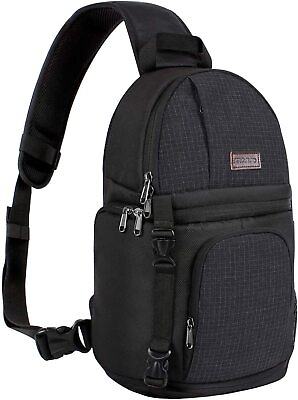 #ad Mosiso Fashion DSLR Camera Sling Bag Case Sling Backpack for Nikon Canon Sony $35.14