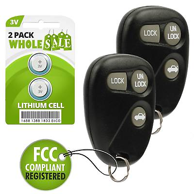 #ad 2 Replacement For 1996 1997 1998 1999 Chevy Malibu Monte Carlo Key Fob Control $19.95