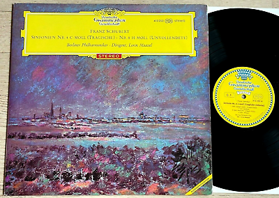 #ad SCHUBERT Tragic amp; Unfinished Symphony LORIN MAAZEL 1964 DGG RED STEREO LP MINT $22.00