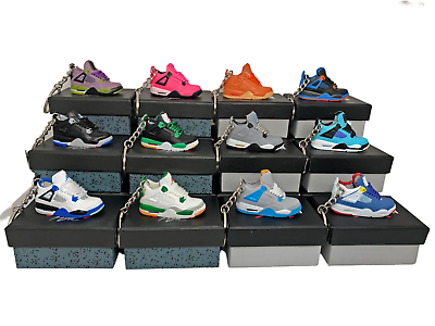 #ad Air Jordan Mini Sneaker Keychain with Shoe Box 3D Gift Charm High Quality $11.99