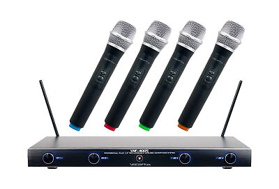 #ad VOCOPRO VHF 4005 Four Channel Rechargeable VHF Wireless Microphone System $318.61