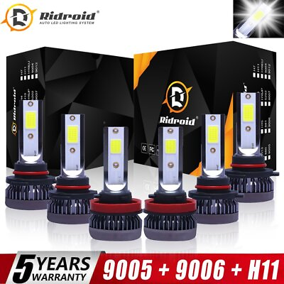 #ad For Toyota Corolla 2009 2010 2011 2012 2013 6000K LED Headlights Fog Bulbs Kit $19.99