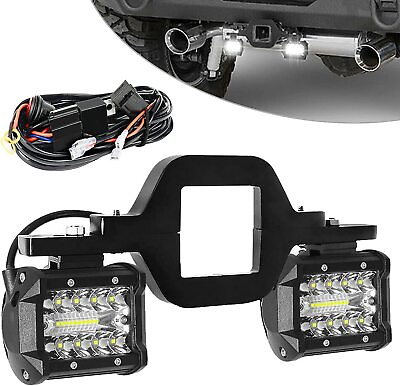 #ad #ad Tow Hitch Mounting Bracket3 row LED Tow Lights Pods Backup Reverse 4#x27;#x27;For Truck $36.99