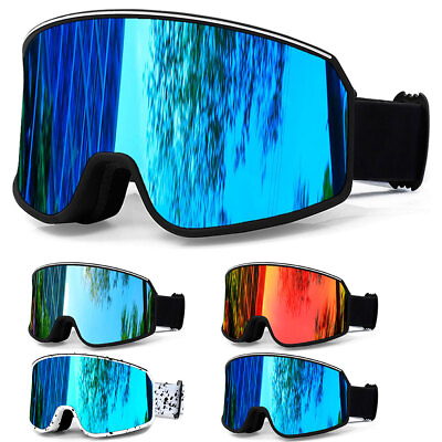 #ad Winter Snow Ski Goggles w Dual Lens Snowboard Snowmobile Anti fog UV Sunglasses $21.59