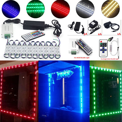 #ad USA LED Window Store Front Lights Module 10 80ft Strips amp; Power Supply amp; Remote $15.20