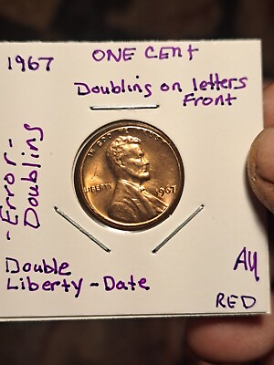 #ad 1967 Error Letter Date Doubling. Au Nice Coin $25.00
