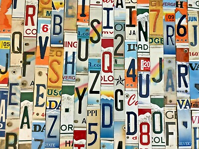 #ad Worn amp; Faded License Plate Letters and Numbers to Build Your Own Signs $1.49