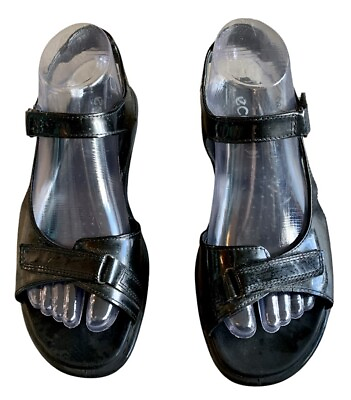 #ad #ad Ecco Light Comfort Adjustable Strap Sandal Black Women#x27;s Size 38 EU 7 7.5 US $23.40