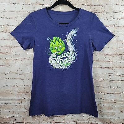 #ad Elysian Brewing Space Dust IPA T Shirt Womans Size S M? Blue Beer Brewery $14.84