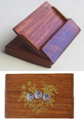 #ad New Wooden Business Name Card Box Storage Keepsake Holder Gift $8.28