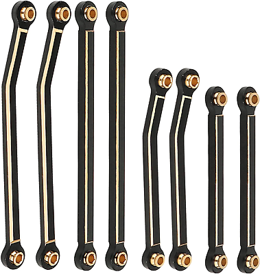 #ad Brass Black Coating High Clearance Chassis Body Links Set for 1 18 RC Crawler $26.42