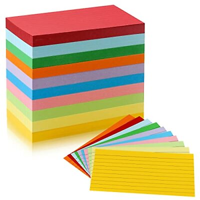 #ad 3 X 5 Index Cards Ruled 600 Pieces Colorful Index Card Note Cards Flash Cards $17.29