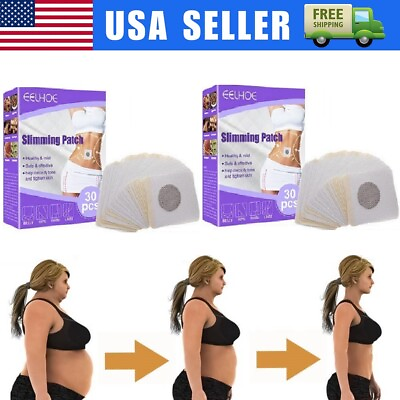 #ad 30 60pcs Wonder Slimming Patch Belly Abdomen Weight Loss Women Burning Fat USA $8.99