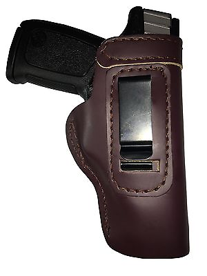 #ad LT CUSTOM MAHOGANY IWB Leather Gun Holster YOU CHOOSE:rhlh laser slide belt mag $49.88