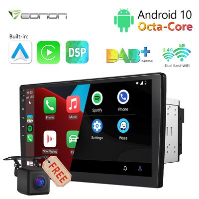 #ad Android 10 8 Core 10.1quot; Double 2DIN Car GPS Navigation Stereo Radio CarPlay DAB $200.43