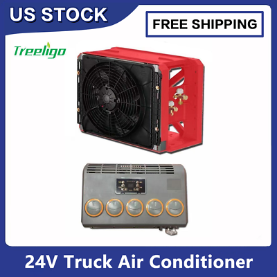 #ad DC 24V Truck Cab Air Conditioner Split AC Fits Semi Car Bus RV Caravan $659.99