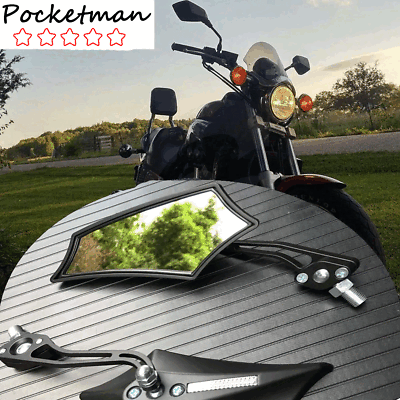#ad Pair 8mm 10mm Universual Motorcycle Mirror Scooter E Bike Rearview Side Mirrors $16.39