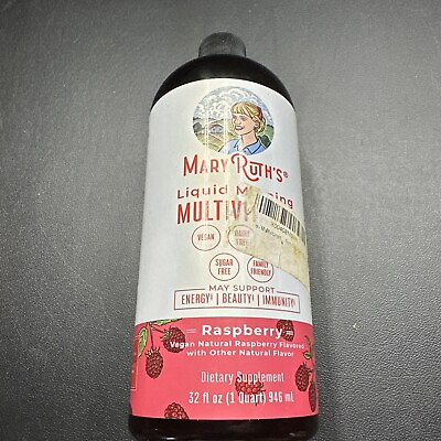 #ad Mary Ruth’s Liquid Morning Multivitamin Vitamins Raspberry 32 fl oz Exp 08 25 $37.00