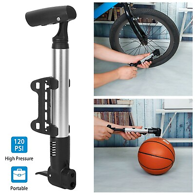 #ad Portable Mini Bicycle Ball Air Pump Bike Tire Inflator w Mount For MTB Road Bike $11.82