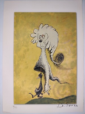 #ad Dr. Seuss COA Vintage Signed Art Print on Paper Limited Edition Signed $79.95