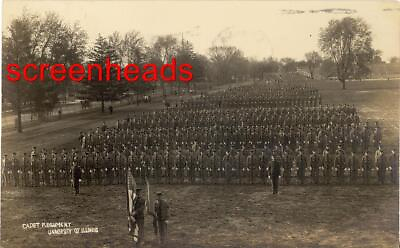 #ad 1909 RPPC PHOTO quot;University Of Illinois Cadet Regimentquot; VG $139.99