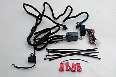Fog Light Wiring Harness Sockets Wire Indicators Switch Kit H11 LED Light Relay $10.00