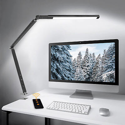 LED Desk Lamp Adjustable Table Light Study Office Dimmable Reading Lights Remote $35.99