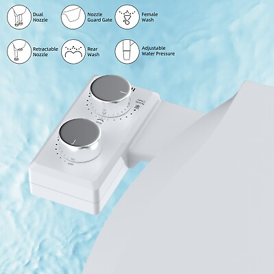 #ad Bidet Toilet Seat Attachment Fresh Water Clean Spray Mechanical Non Electric $29.99