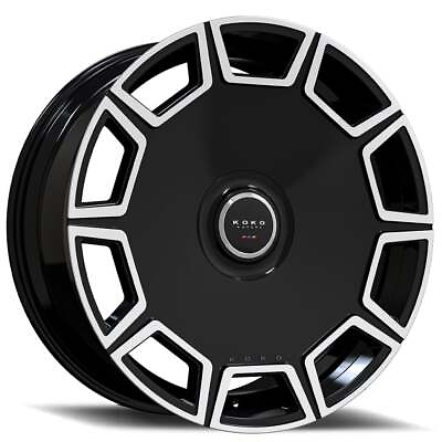 #ad 22 24 26quot; KOKO KUTURE WHEELS SICILY GLOSS BLACK WITH MACHINED FACE FLOATING CAP $2299.00