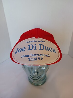 #ad Lions International Rare Vintage Local Hat Large Red Snapback Retro Design $25.00