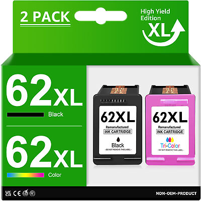 #ad Replacement Ink for HP 62XL Ink Cartridge for ENVY 5540 5544 5545 5549 5661 5663 $18.95