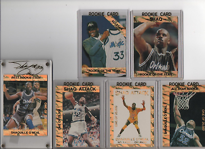 #ad Shaquille O’Neal Promo Card Lot Shaq Attack ROTY AllStar #1 6 Gold Complete Set $24.95