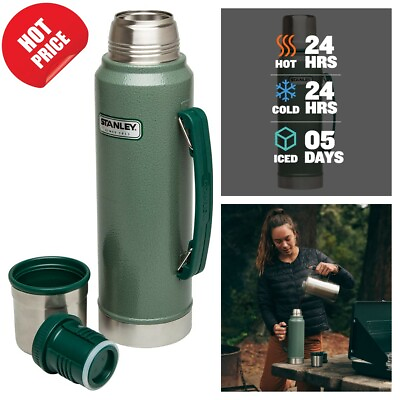 #ad Classic Vacuum Thermos Bottle Coffee Insulated Wide Mouth 1.1 Qt Stainless $45.97